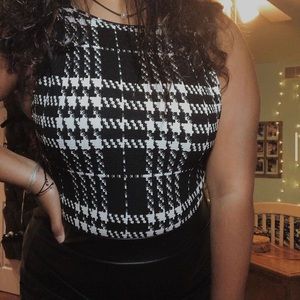 shein houndstooth body suit